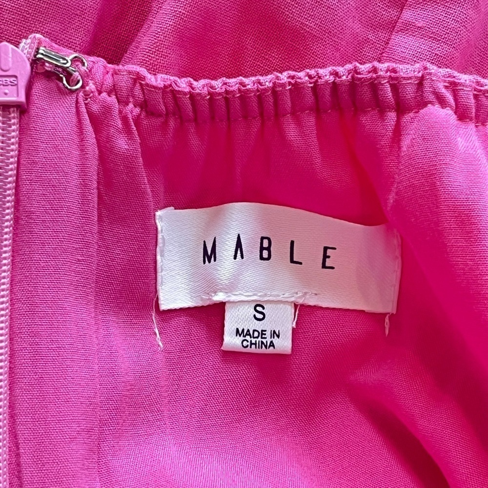 Mable Barbie Pink Cut Out Dress with Tiered Maxi Skirt Size Small Barbiecore - Picture 7 of 9